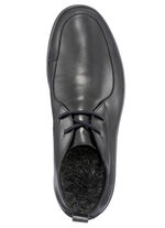 Schn&uuml;r-Bootie mit Wechselfussbett SCHWARZ