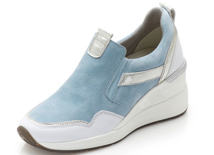 ELENA EDEN Slipper mit herausnehmbarem Fussbett HELLBLAU