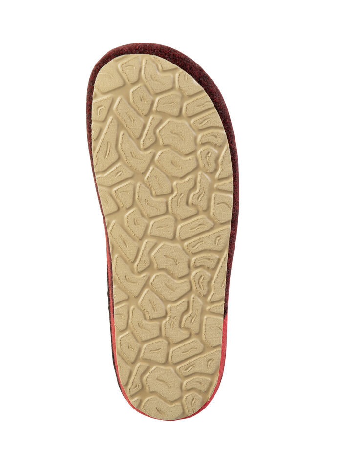 ELENA EDEN Filz-Pantoffel mit Kontrast-Einfassung ROT