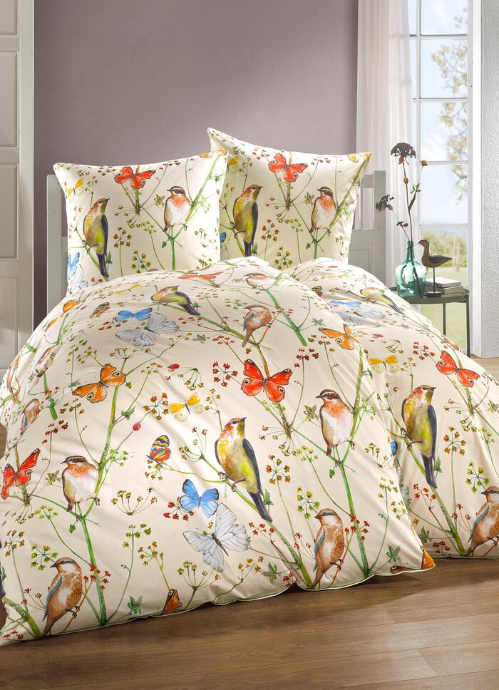 Soft-Renforc&eacute; Bettw&auml;sche-Garnitur mit Digitaldruck Allover 