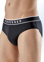 Schiesser Dreierpack Slips mit Elastikbund 3X SCHWARZ