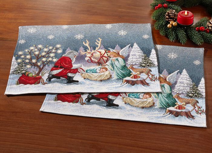 Tisch- und Raumdekoration aus Gobelin 