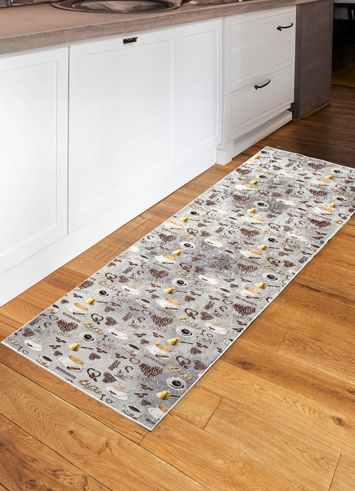 Küchenläufer und -teppiche Kaffee SILBER