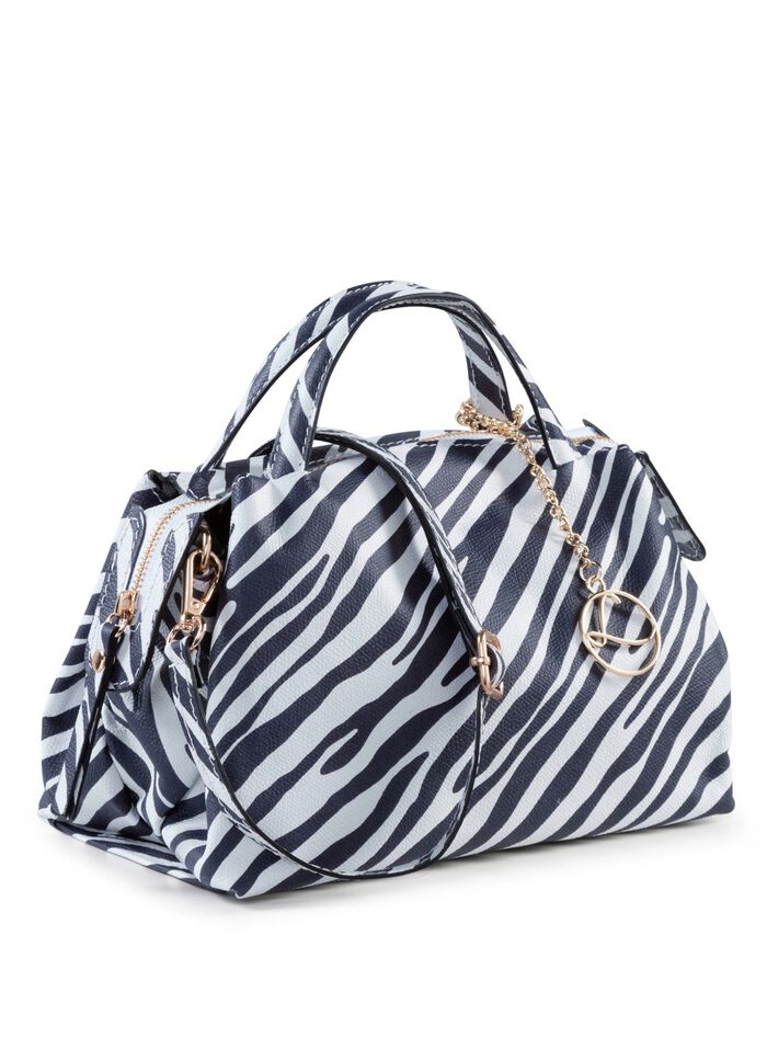 Laurina Tasche mit Zebra-Dessin SCHWARZ-WEISS
