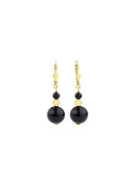 Ohrringe mit echtem schwarzen Achat 