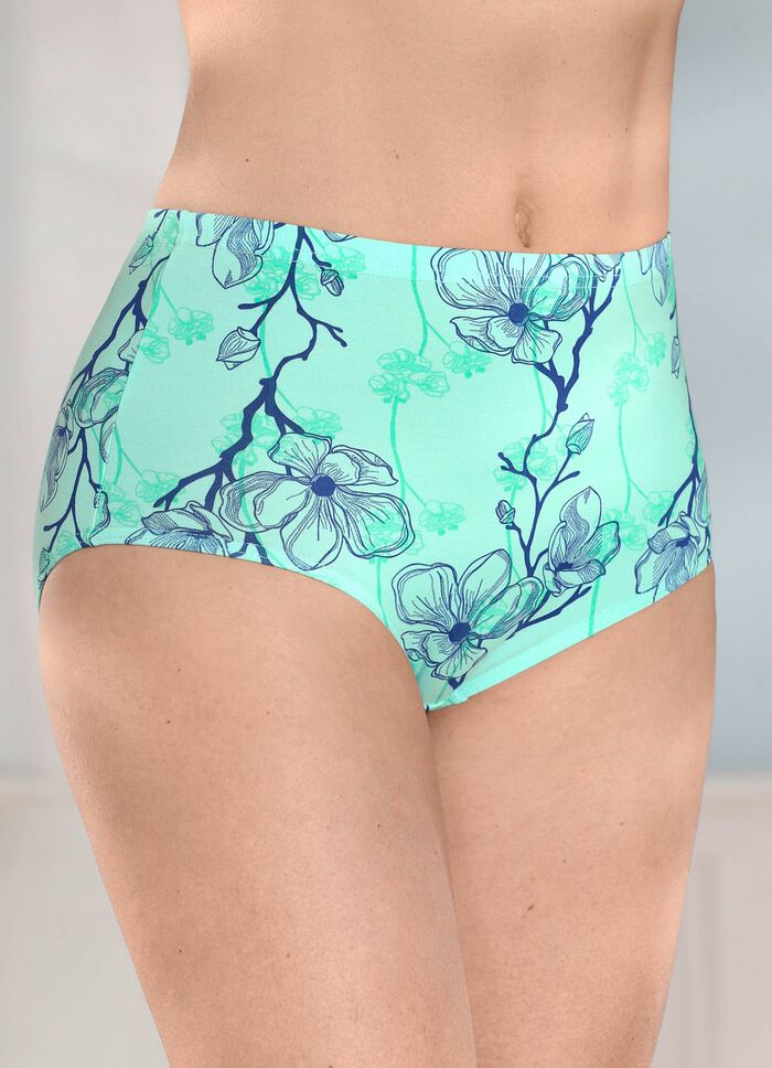 brio lingerie Viererpack Slips mit h&uuml;bschem Floraldessin 