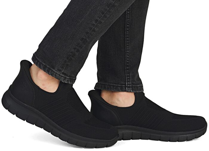 Rieker, leichte Herren-Slipper, mit verst&auml;rkter Hinterkappe SCHWARZ