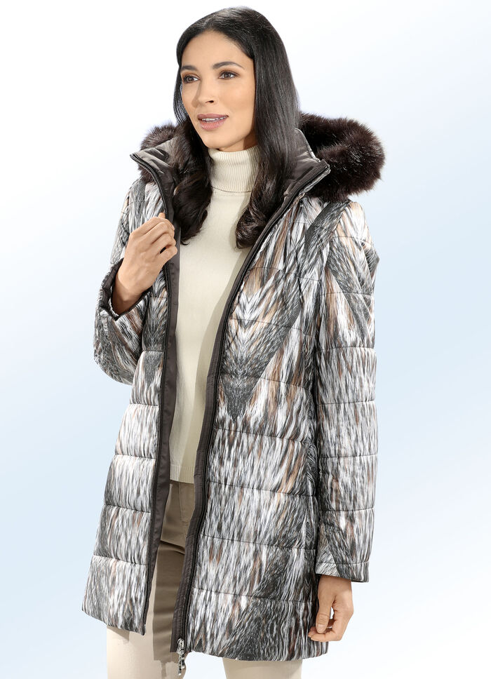Longjacke mit farbbrillantem Inkjet-Druck 