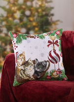 Weihnachtlicher Kissenbezug in Gobelin-Qualit&auml;t 