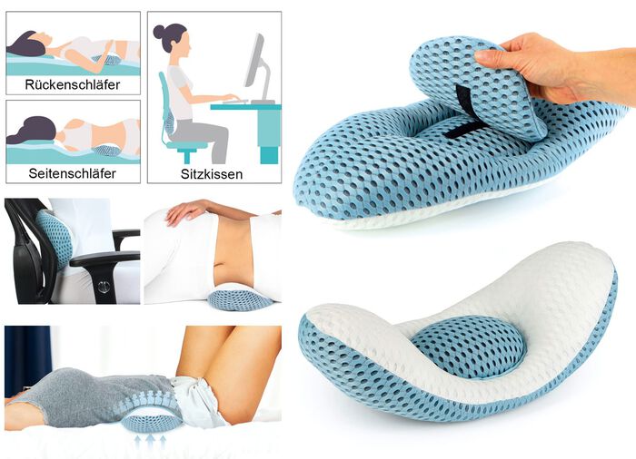 Lendenkissen 5-in-1 mit W&auml;rme- und Massagefunktion 