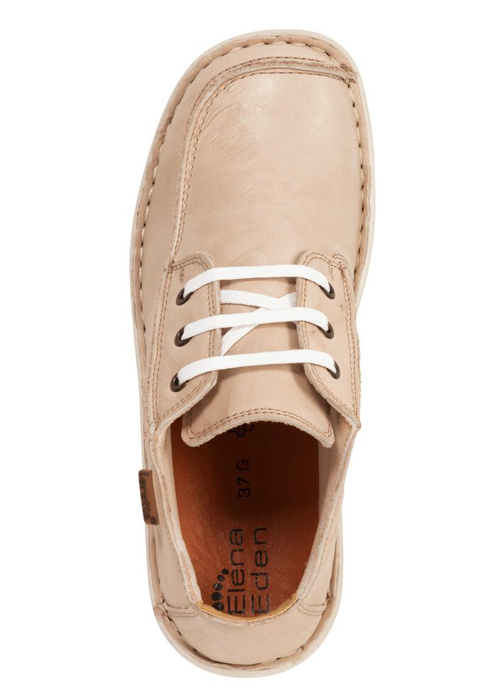 ELENA EDEN Schn&uuml;rschuh aus Nappaleder mit Knitter-Struktur 