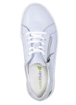 Waldläufer, bequeme Damen-Schnürschuhe, Weite K, mit herausnehmbarem Fussbett BLEU-SILBER