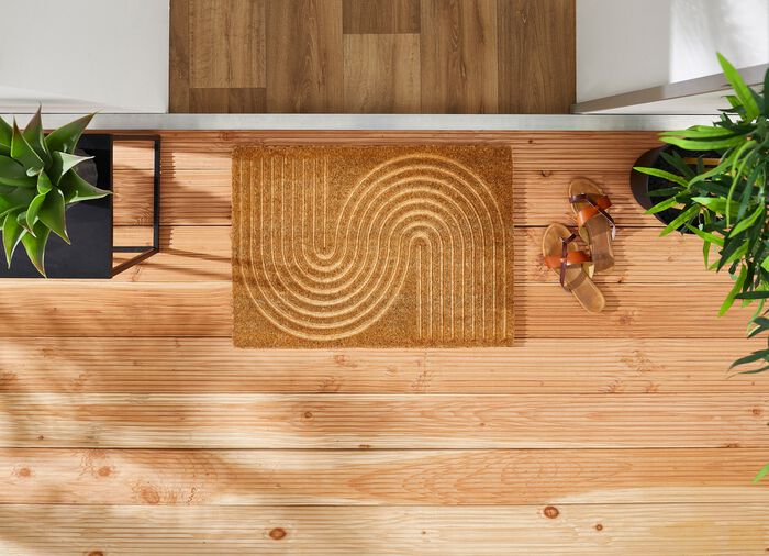 Kokosfussmatte mit rutschhemmender Rückseite 