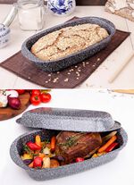 Brotbackset, 3-teilig, in Granit-Optik 