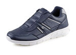 Slipper aus Synthetik mit Textil-Einsätzen MARINE-GRAU