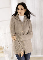 Strickjacke in angenehm flauschiger Qualität SAND MELIERT