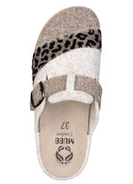 Mubb, klassische Damen-Hausschuhe, Weite H, mit herausnehmbarem Fussbett BEIGE