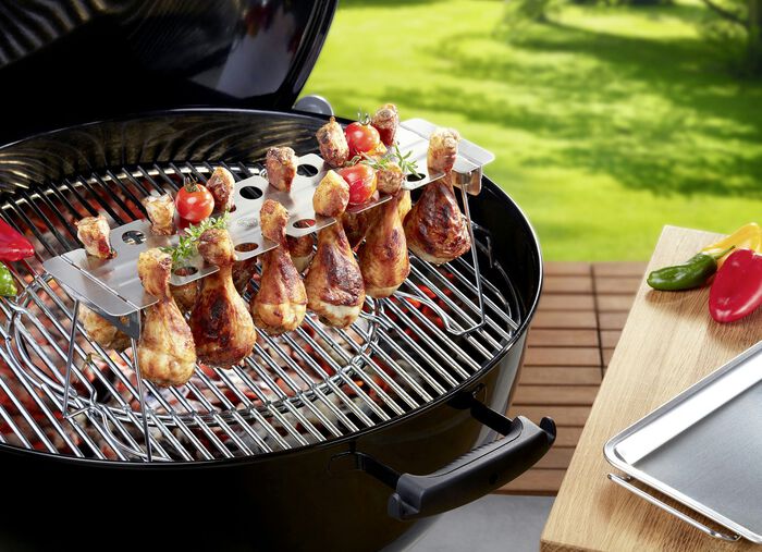 Gefu H&auml;hnchenkeulen-Halter aus hochwertigem Edelstahl 