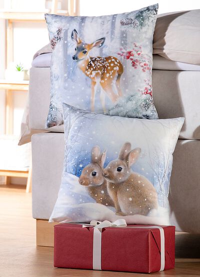 Samtweiche Kissenbez&uuml;ge mit Reissverschluss 