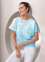 Pullover mit edlem Floraldessin 