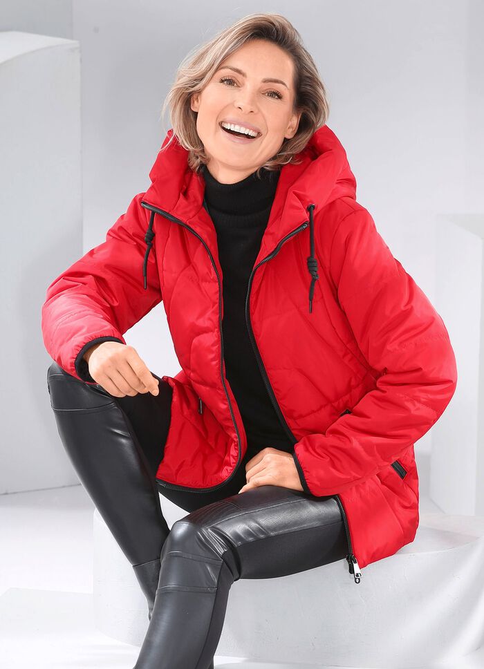 Jacke mit verl&auml;ngertem R&uuml;ckteil 