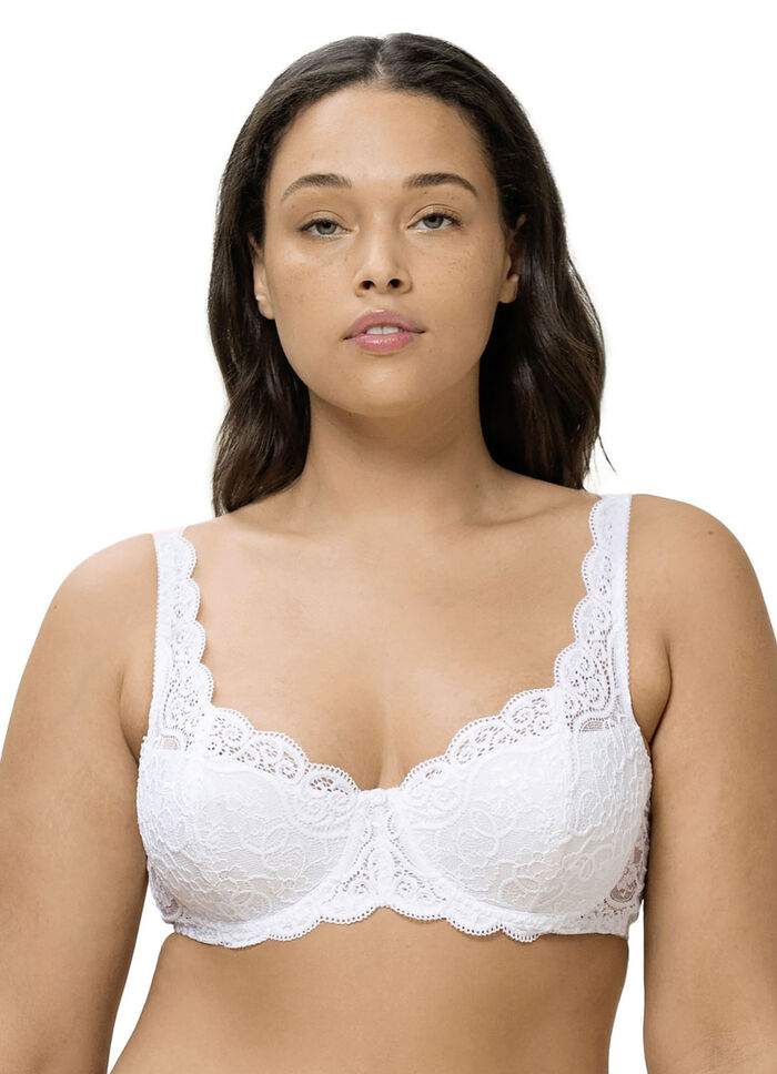 Triumph Amourette Bügel-BH mit Elastikspitze WEISS
