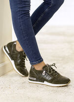 Schnürschuh mit herausnehmbarem Fussbett KHAKI
