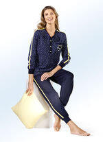 Pyjama mit Knopfleiste und B&uuml;ndchen  