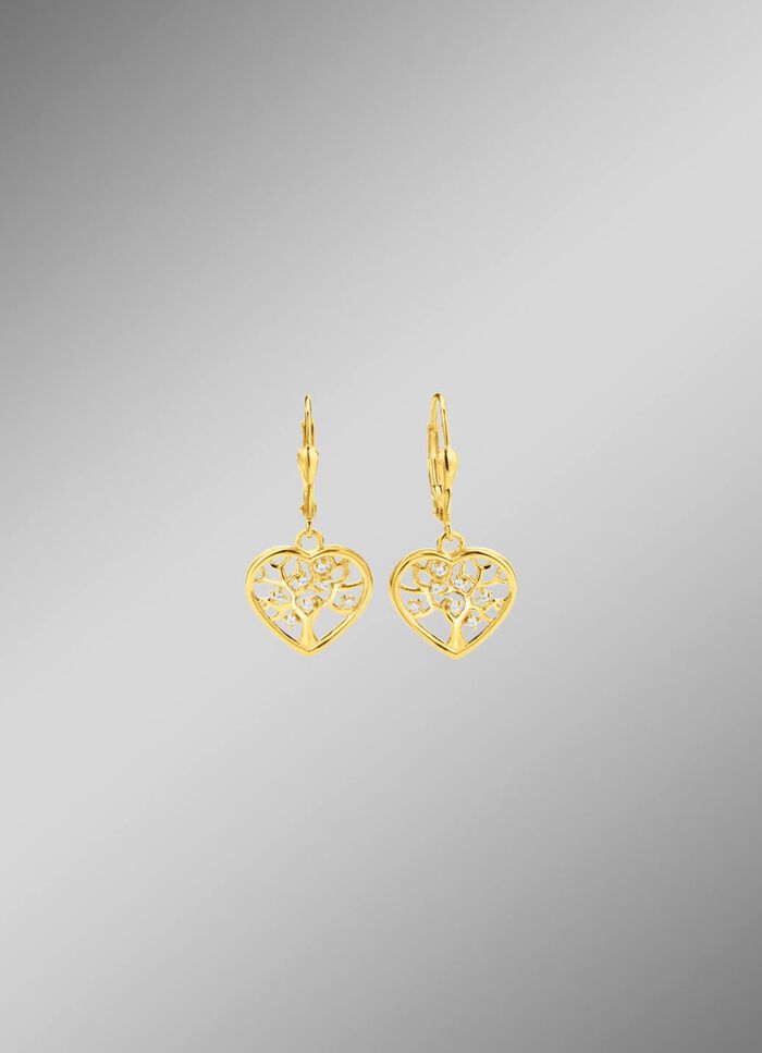 Vergoldete Ohrringe mit Zirkonia 