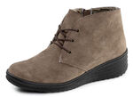 ELENA EDEN, gefütterte Damen-Boots, Winterschuhe, mit Lammfell TAUPE