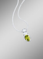 Anhänger mit echt Peridot und synth. Zirkonia 