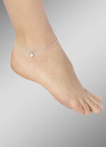 Zartes Figaro-Fusskettchen mit Herz-Anh&auml;nger 