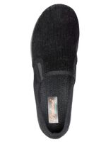 Klassische Herren-Hausschuhe, mit Gummizug SCHWARZ