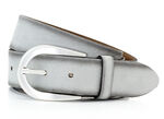 Trendiger Damen-Gürtel, aus Leder, 3,5 cm breit HELLGRAU