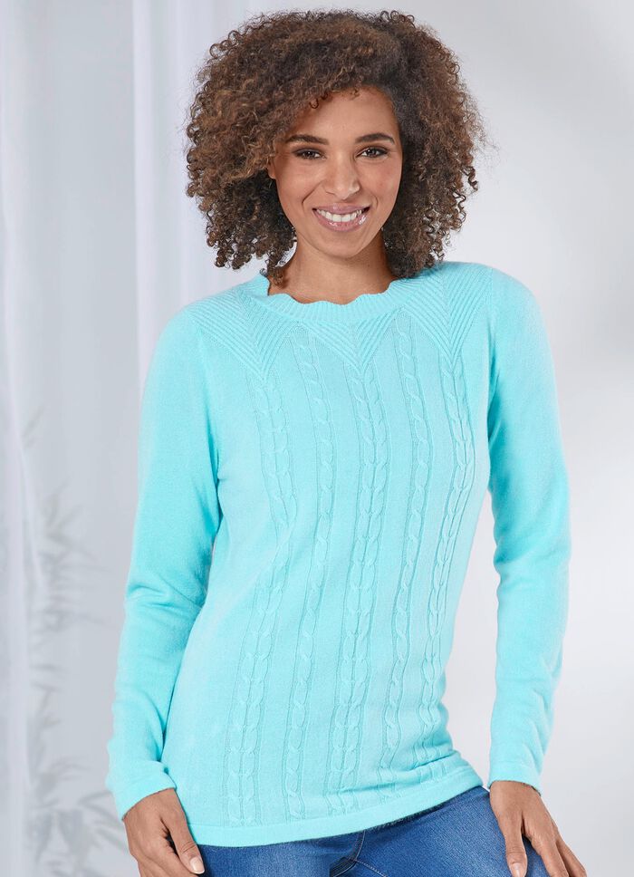 Pullover in sehr weicher Qualit&auml;t HELLT&Uuml;RKIS