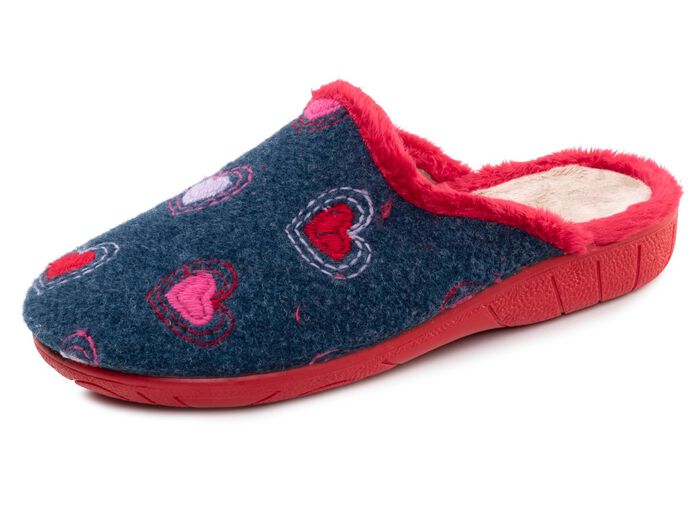 Laurina, warme Damen-Hausschuhe, mit Pl&uuml;sch 