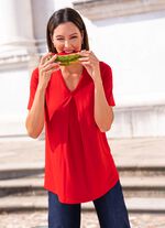 Shirt mit Kellerfalte in 2 Farben 