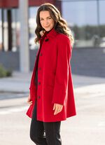 Longjacke mit stilvoll verdeckter Knopfleiste 