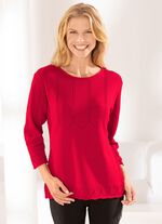 Pullover mit Ajour- und Strukturmuster 