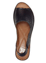 ELENA EDEN Sandalette aus luftig, perforiertem, schattiertem Rind-Nappaleder SCHWARZ