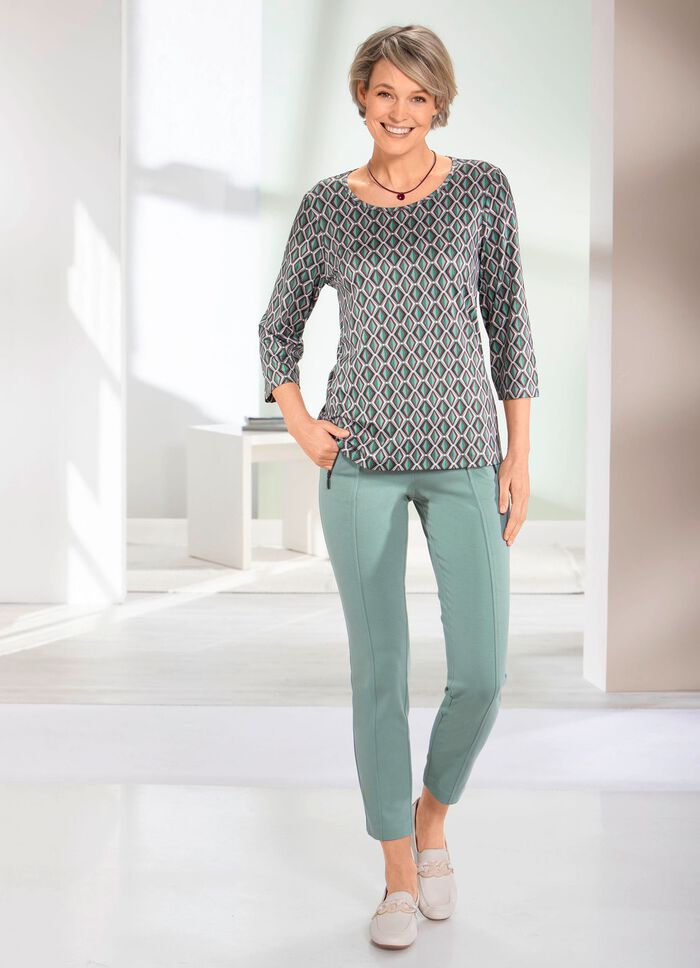 Shirt mit Allover-Druck in 2 Farben 