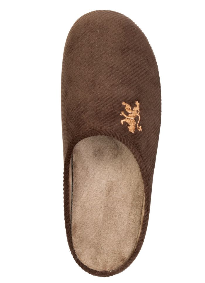 Elegante Herren-Hausschuhe, mit herausnehmbarem Fussbett BRAUN