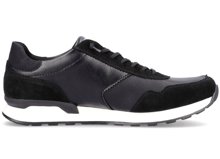 Schnür-Sneaker mit herausnehmbarem Textilfussbett SCHWARZ