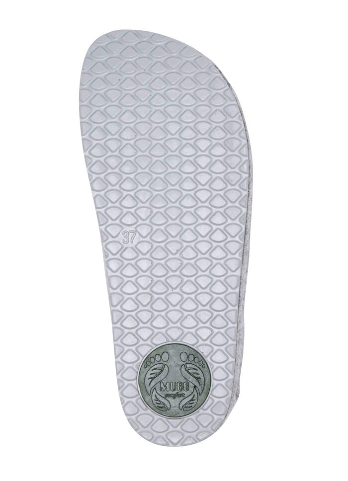 Mubb, klassische Damen-Hausschuhe, Weite H, mit anatomisch geformtem Fussbett GRAU