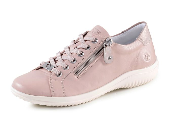 Remonte Schn&uuml;rschuh mit metallisch gepr&auml;gtem Einsatz PUDERROS&Eacute;