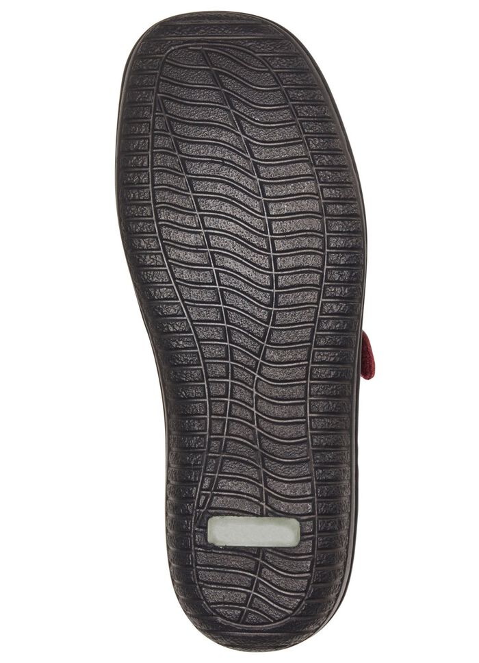 ELENA EDEN, bequeme Damen-Slipper, Weite G, mit herausnehmbarem Fussbett BURGUND