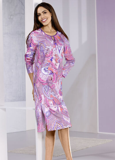 Nachthemd von Laurina mit Seitenschlitz 