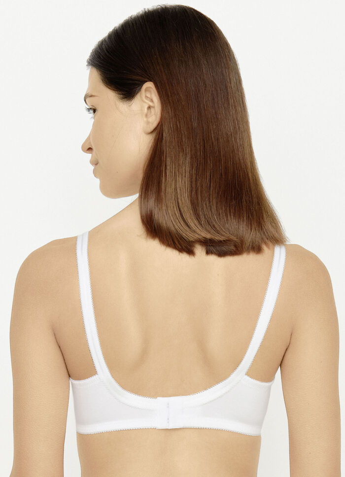 Susa BH aus hautsympathischer Baumwolle mit dekorativer Stickerei am Décolleté WEISS