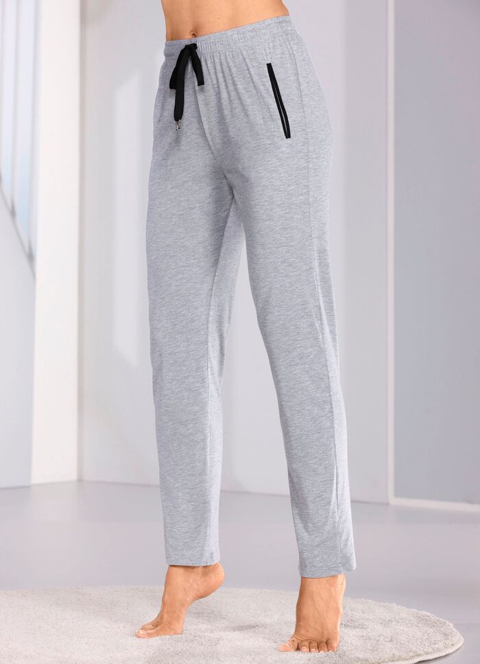 Zweierpack Schlaf- und Freizeithosen mit Kordelzug und Taschen 