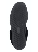 Stiefeletten mit flauschigem Lammfellkragen SCHWARZ